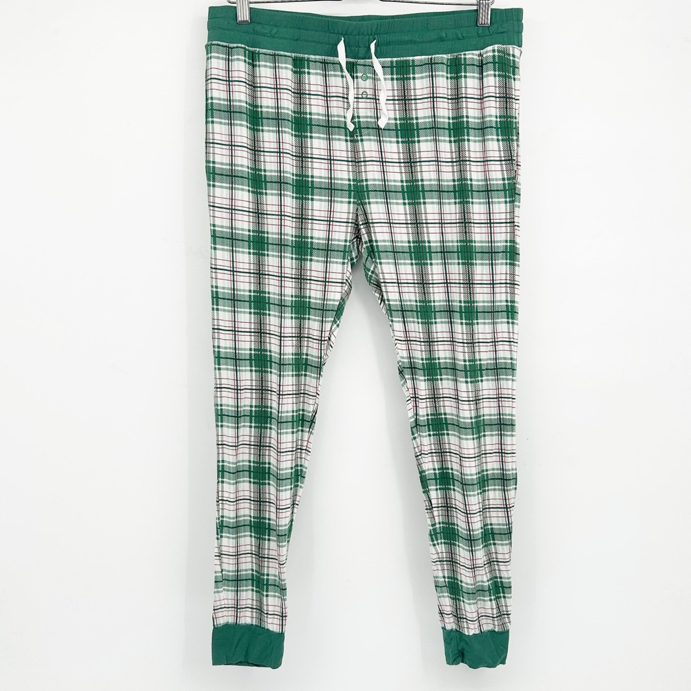 Little Sleepies‎ Mens Noel Plaid Bamboo Christmas Holiday Pajama Pants Size L